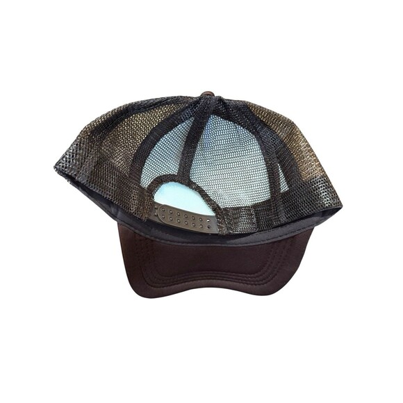 New Winchester Vintage Style Brown Stripe Logo Snapback Trucker Hat Cowboy - Picture 2 of 2